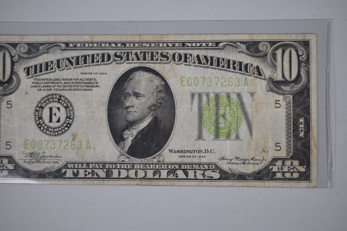 1934 Small Type $10 & $20 Notes, photo 4 of 15