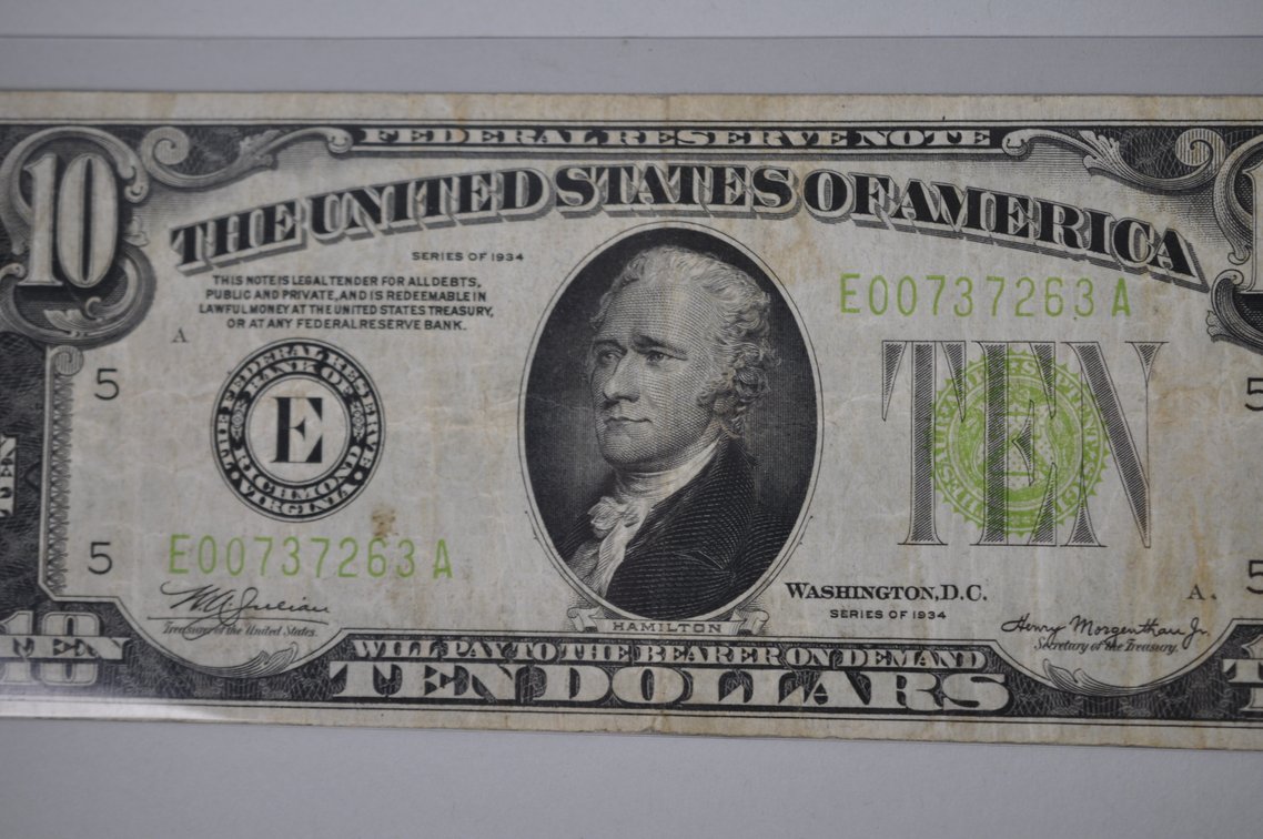 1934 Small Type $10 & $20 Notes, photo 5 of 15