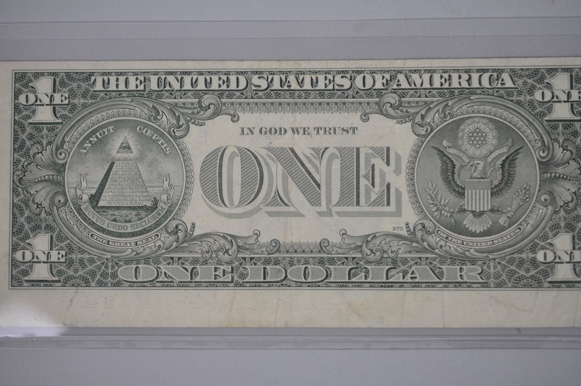 Series of 1995 Small Type One Dollar Error Notes, photo 10 of 16