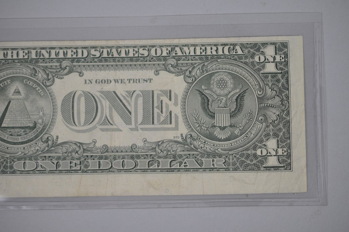 Series of 1995 Small Type One Dollar Error Notes, photo 9 of 16