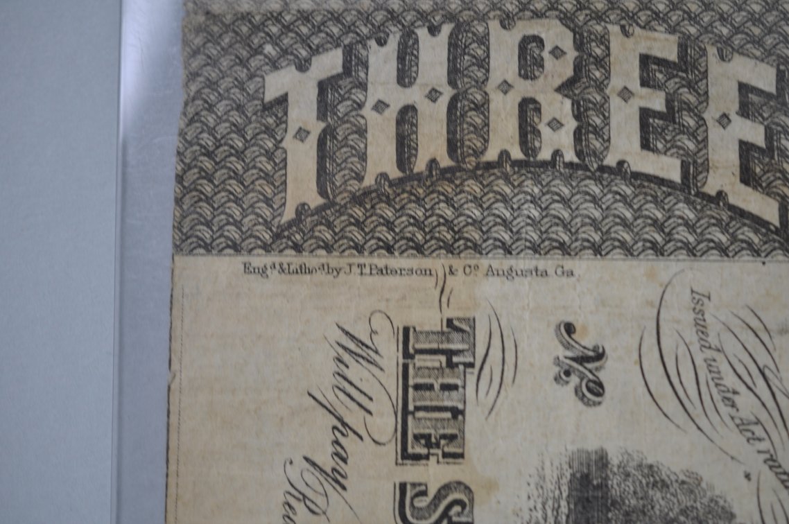 NC One and Three Dollar Civil War Obsolete Banknotes, photo 4 of 15