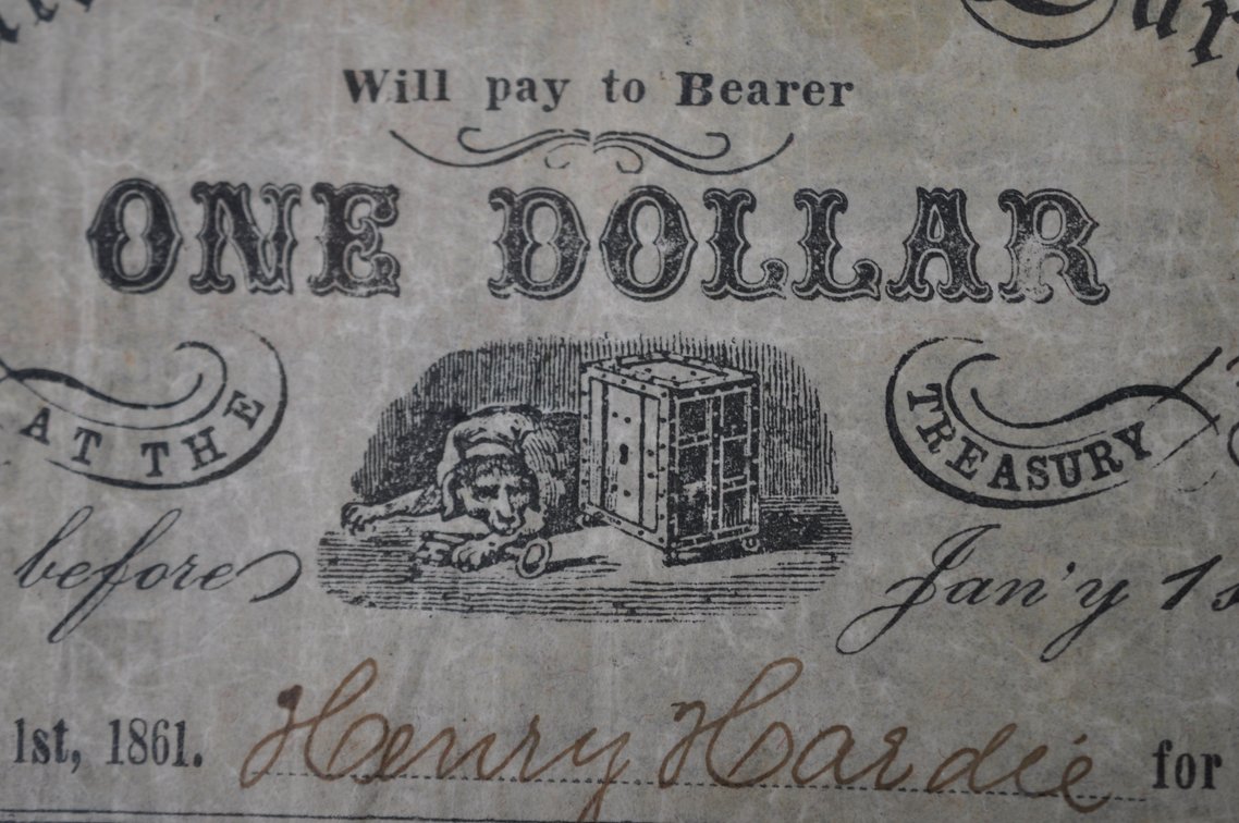 NC One and Three Dollar Civil War Obsolete Banknotes, photo 12 of 15