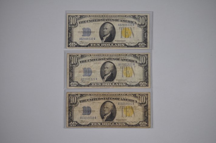 1934A $10 Small Type Silver Certificates