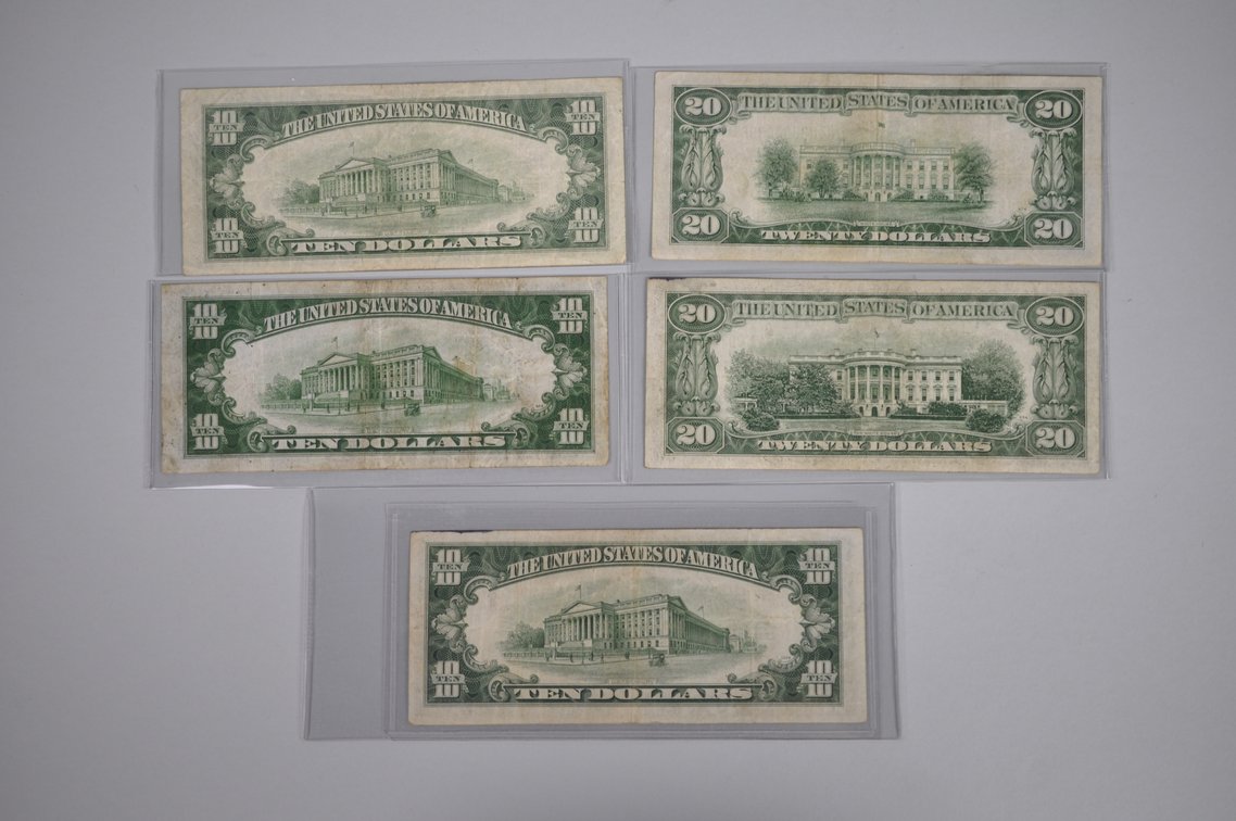 1934 A–D Small Type $10 & $20 Green Seal, photo 8 of 13