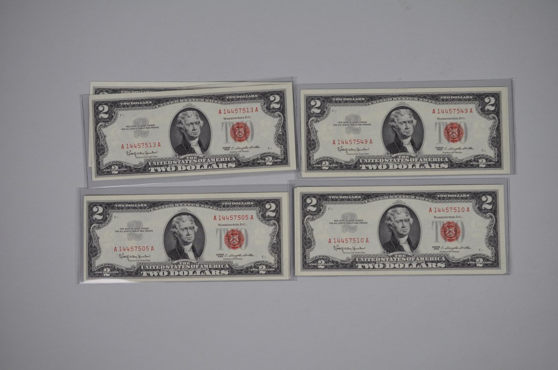 Assorted Small Type $2 Red Seal Notes, photo 11 of 20