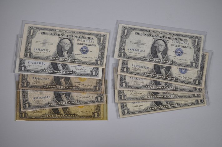 1935 $1 Blue Seal, Star Dollars, Emergency N. African Emergency Notes