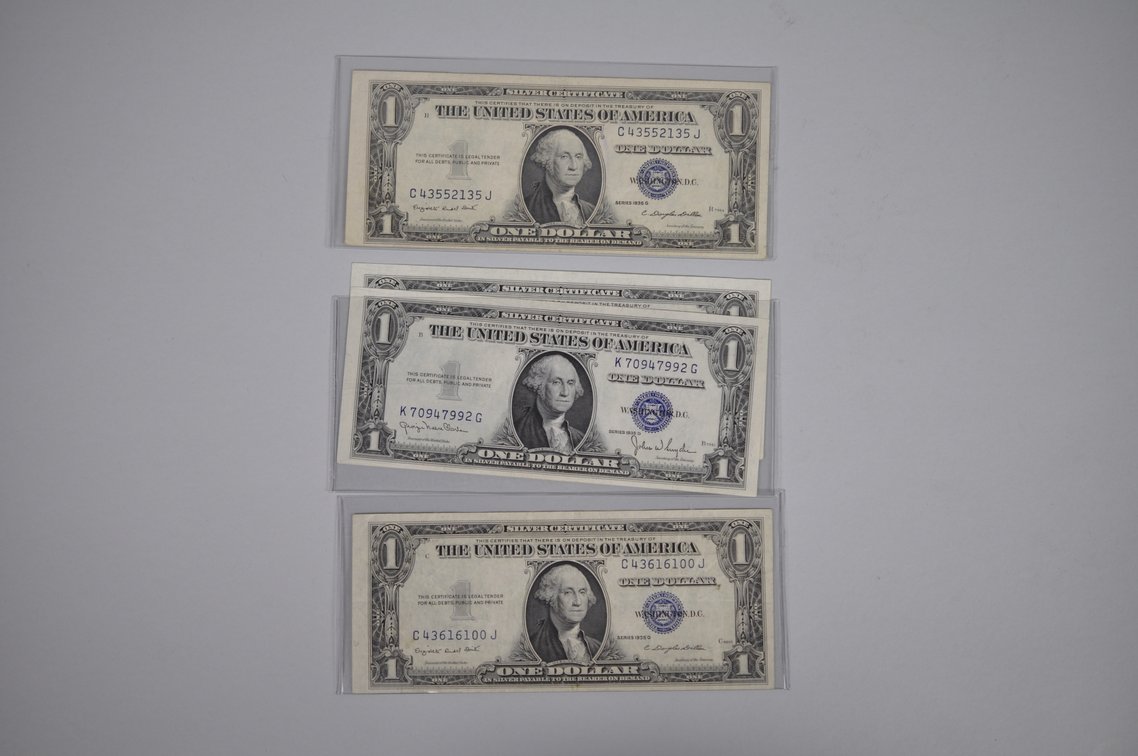 1935 $1 Blue Seal, Star Dollars, Emergency N. African Emergency Notes, photo 9 of 20