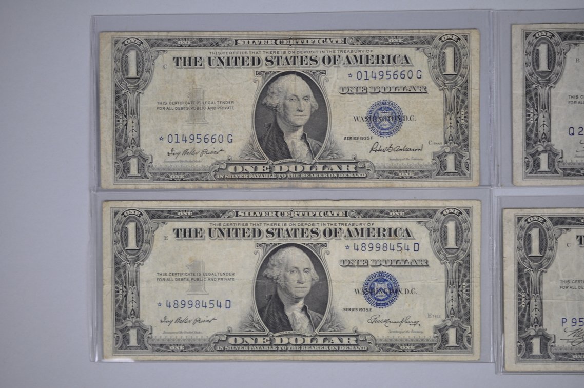 1935 $1 Blue Seal, Star Dollars, Emergency N. African Emergency Notes, photo 17 of 20