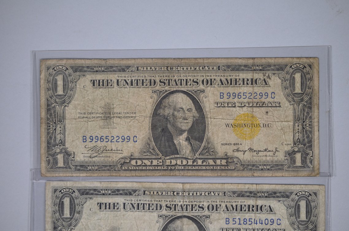 1935 $1 Blue Seal, Star Dollars, Emergency N. African Emergency Notes, photo 3 of 20