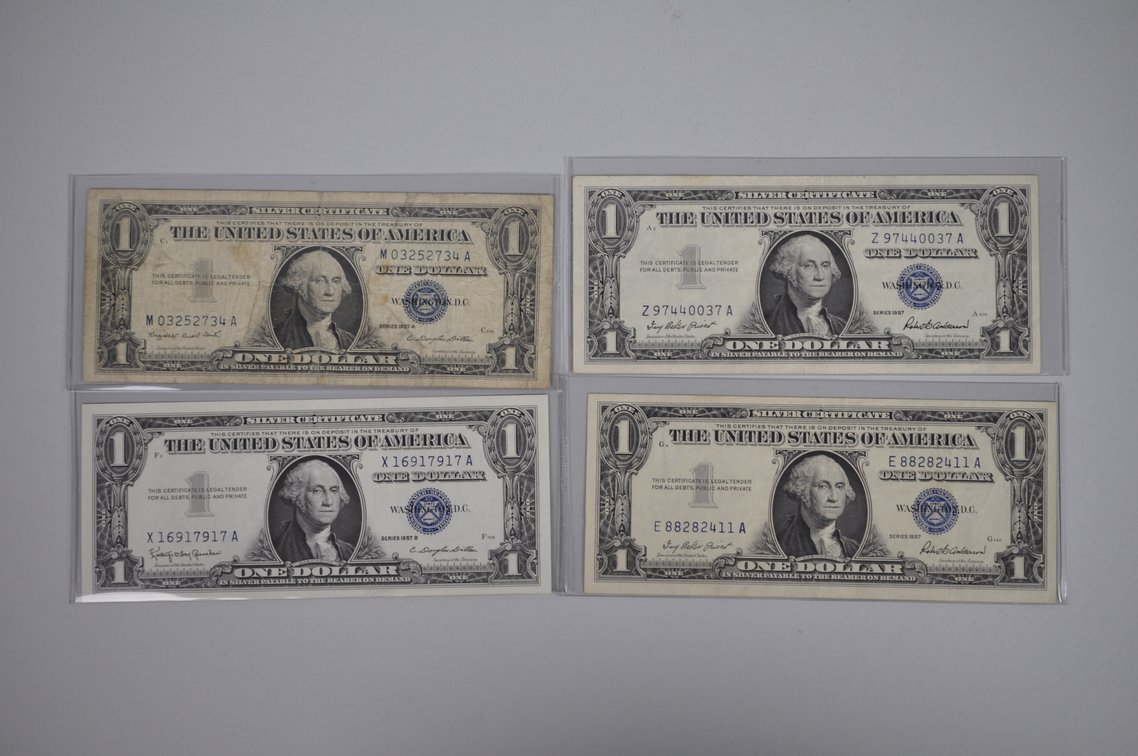 1934 & 1957 $1 Blue Silver Certificates, Star Bills, photo 15 of 20