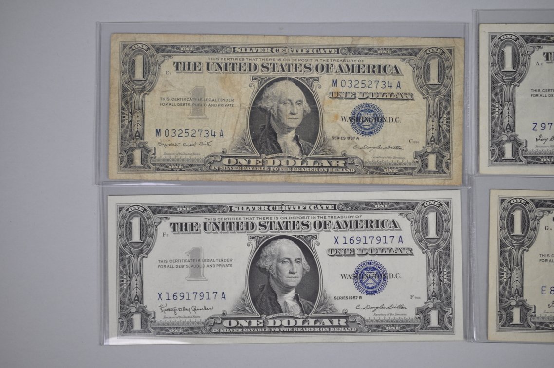 1934 & 1957 $1 Blue Silver Certificates, Star Bills, photo 16 of 20