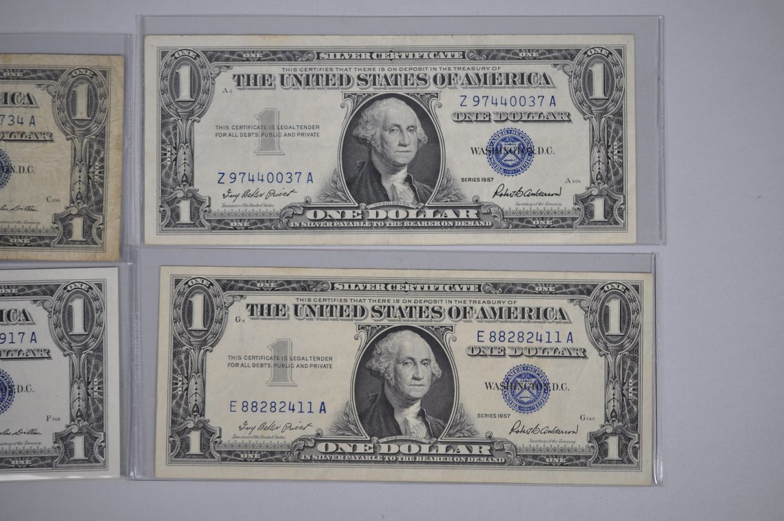 1934 & 1957 $1 Blue Silver Certificates, Star Bills, photo 17 of 20