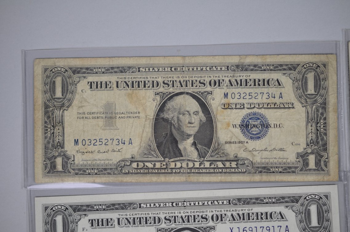 1934 & 1957 $1 Blue Silver Certificates, Star Bills, photo 18 of 20