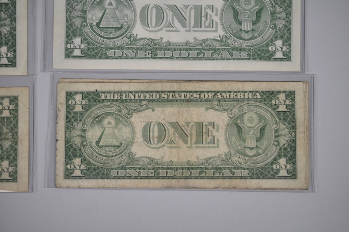 1934 & 1957 $1 Blue Silver Certificates, Star Bills, photo 4 of 20