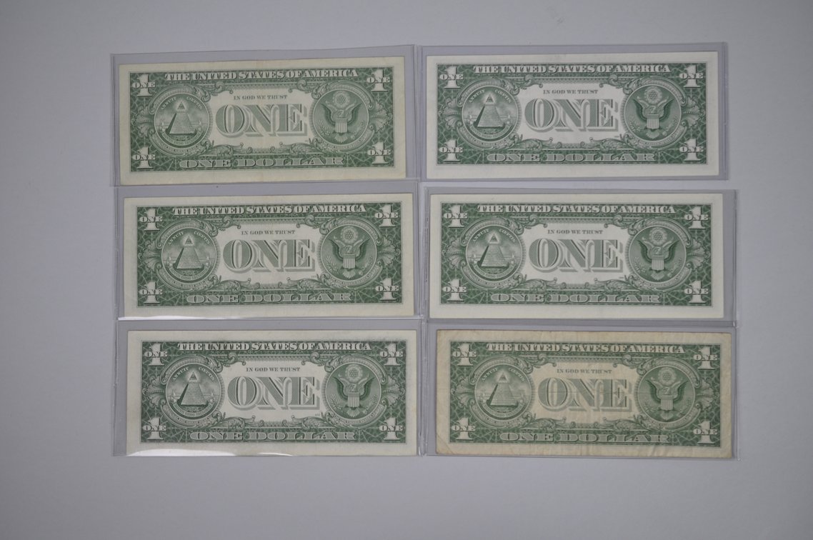 1934 & 1957 $1 Blue Silver Certificates, Star Bills, photo 6 of 20