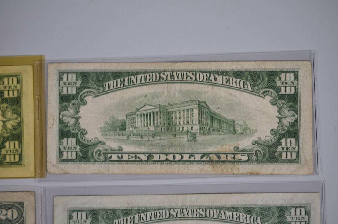 1950 & 1953 Small Type $10 & $20 Blue/Green Seals, photo 12 of 13