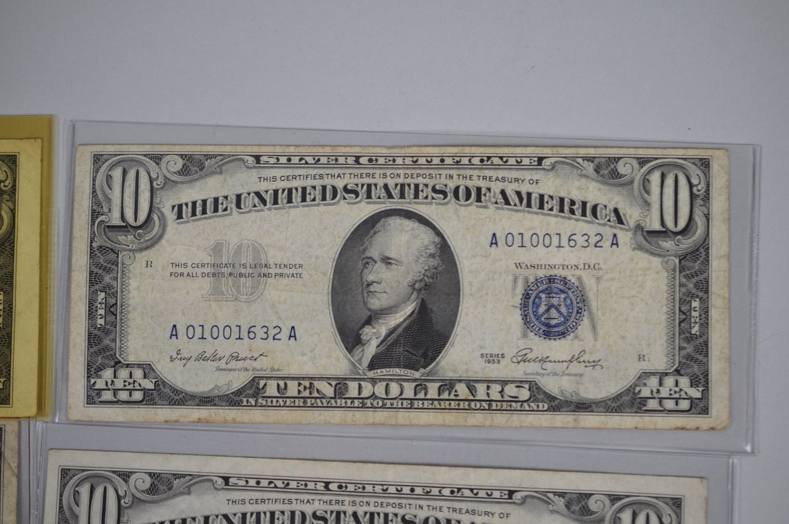 1950 & 1953 Small Type $10 & $20 Blue/Green Seals, photo 6 of 13