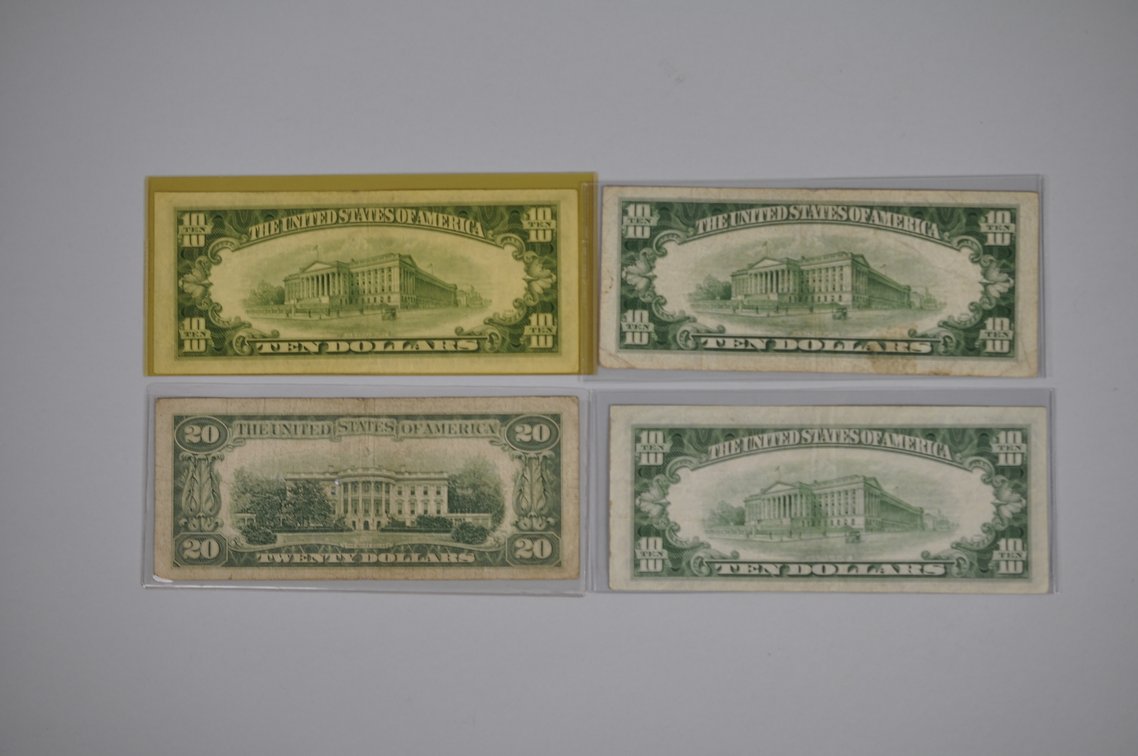 1950 & 1953 Small Type $10 & $20 Blue/Green Seals, photo 8 of 13