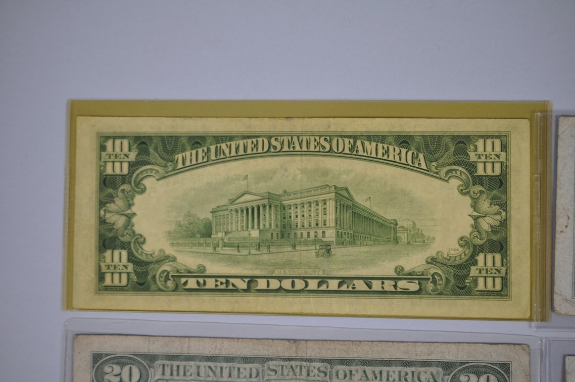 1950 & 1953 Small Type $10 & $20 Blue/Green Seals, photo 9 of 13
