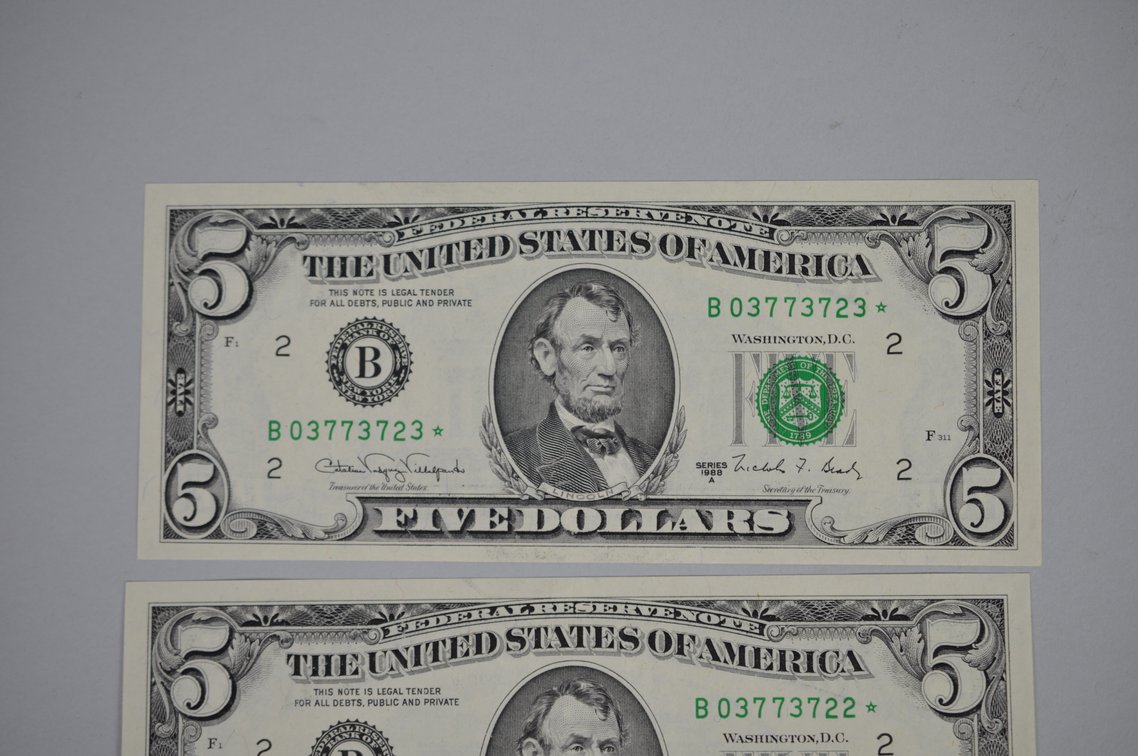 $1/$5 Star Notes & Concurrent Serial Numbers, photo 12 of 20