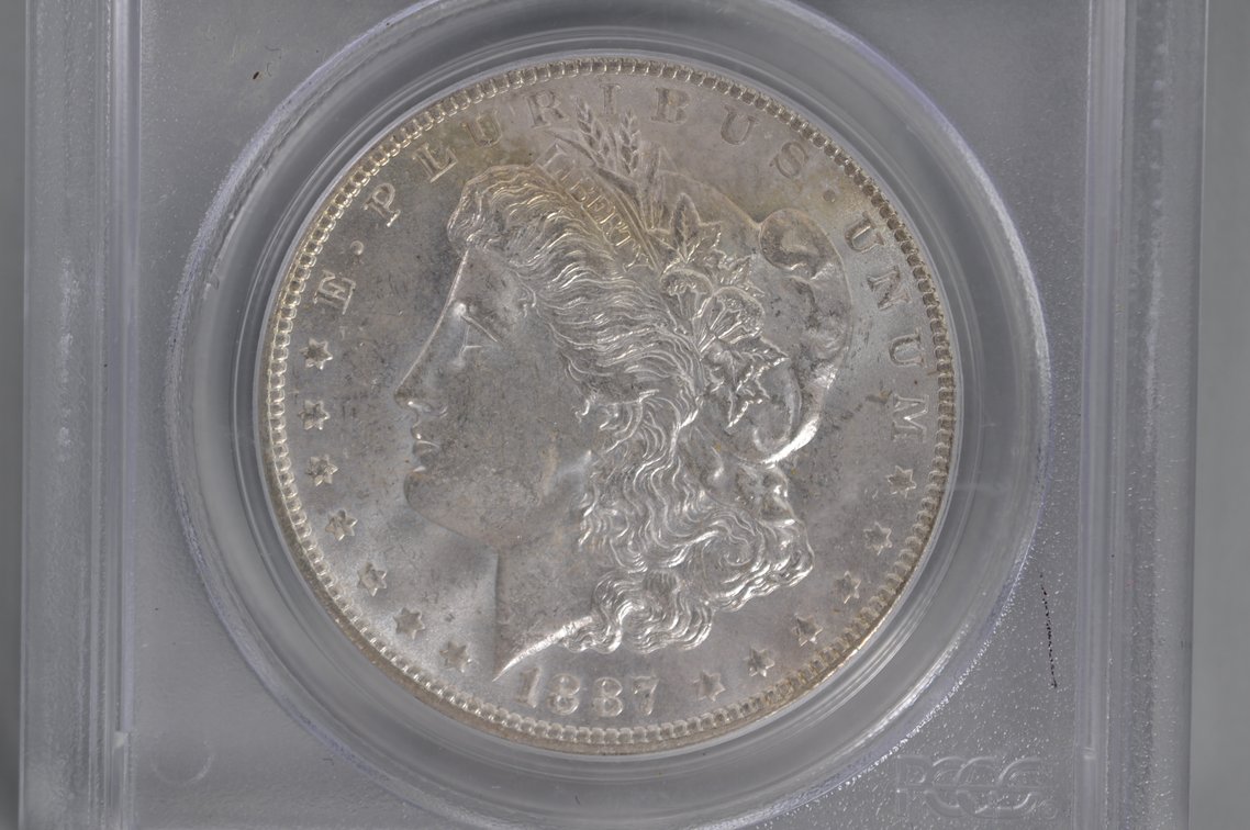 1887 Morgan Silver Dollar Graded, photo 3 of 4