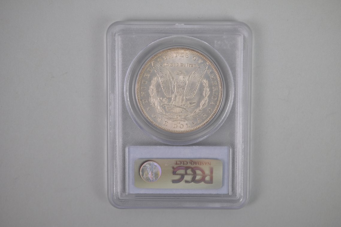 1880-CC Morgan Silver Dollar Graded PCGS MS64, photo 2 of 4