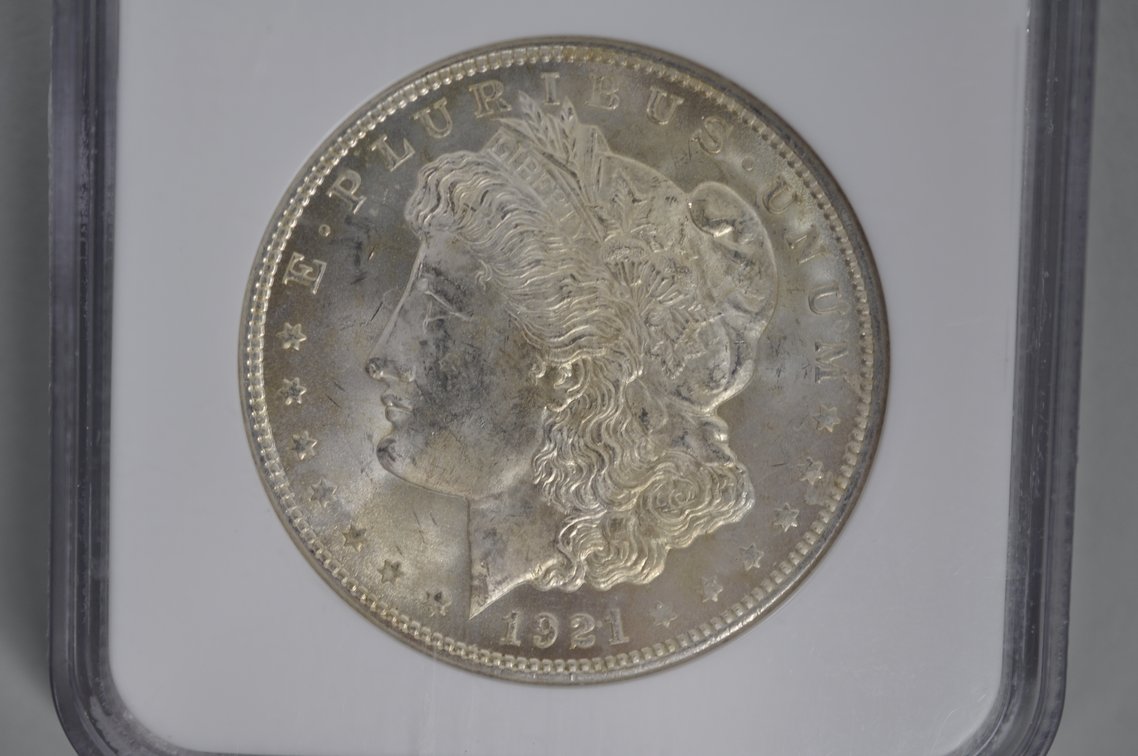 1921 Morgan Silver Dollar Graded, photo 3 of 4