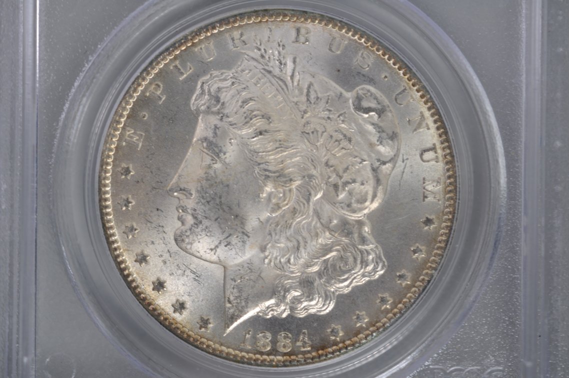 1884-CC Morgan Silver Dollar Graded, photo 3 of 4