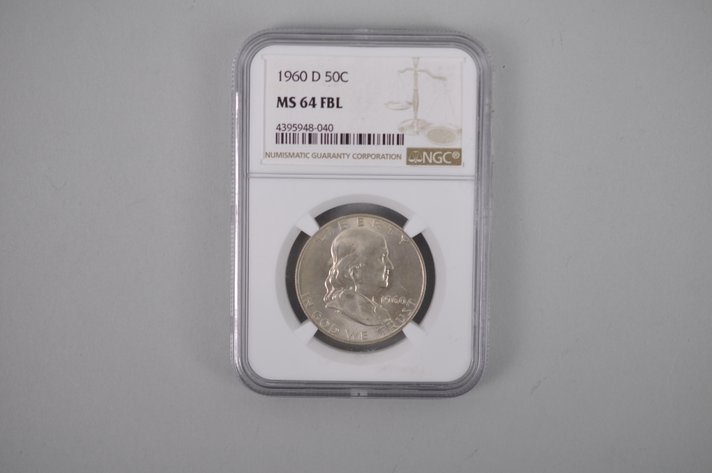 1960-D Franklin Half Dollar MS 64 FBL Brilliant Uncirculated