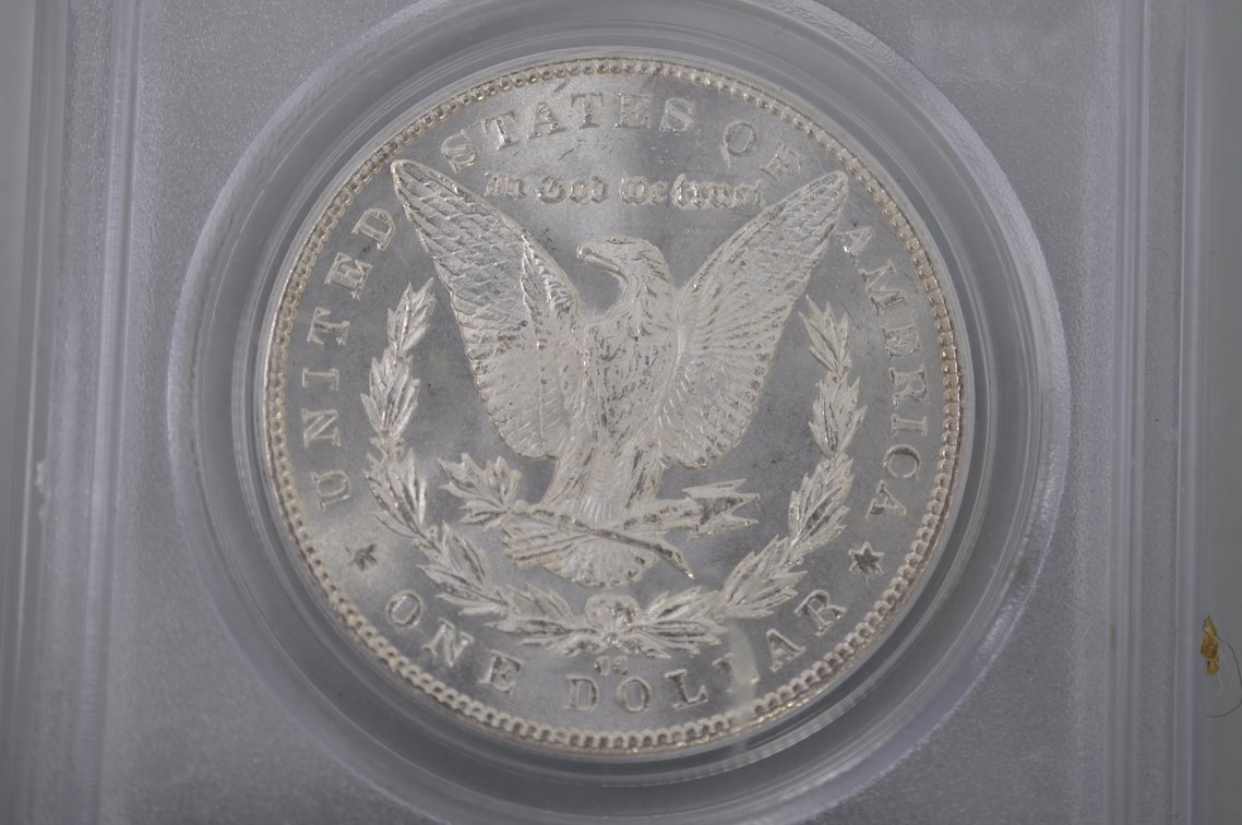 1884-CC Morgan Silver Dollar PCGS MS63, photo 4 of 4