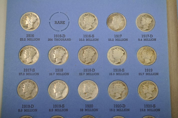 1916-1945 Mercury Dime Whitman Folder