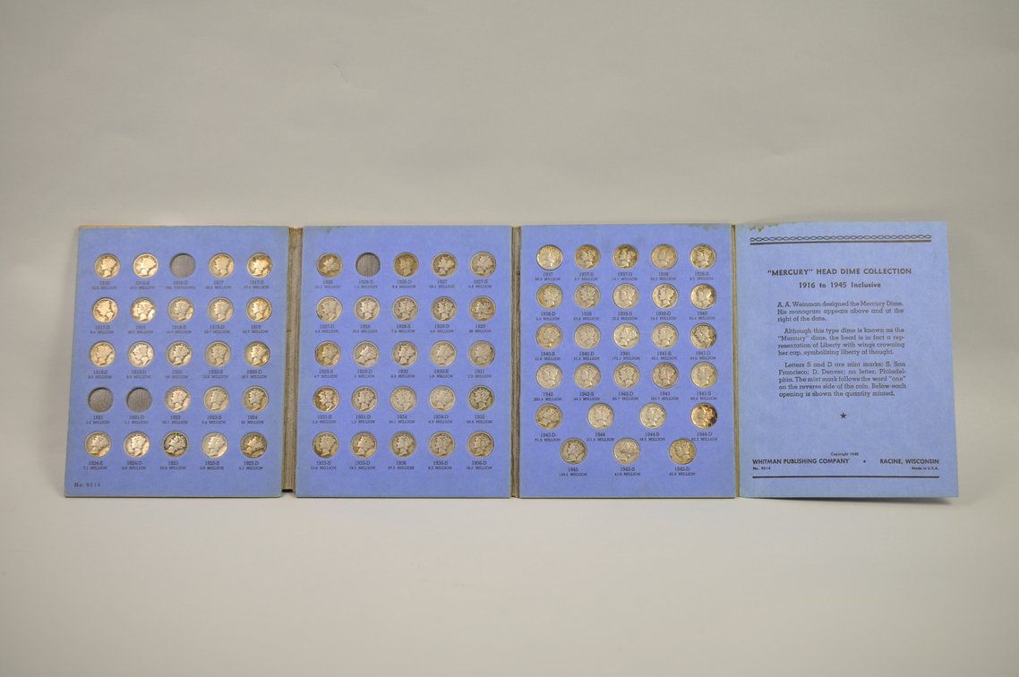 Mercury Head Dime Collection in Album, photo 8 of 9