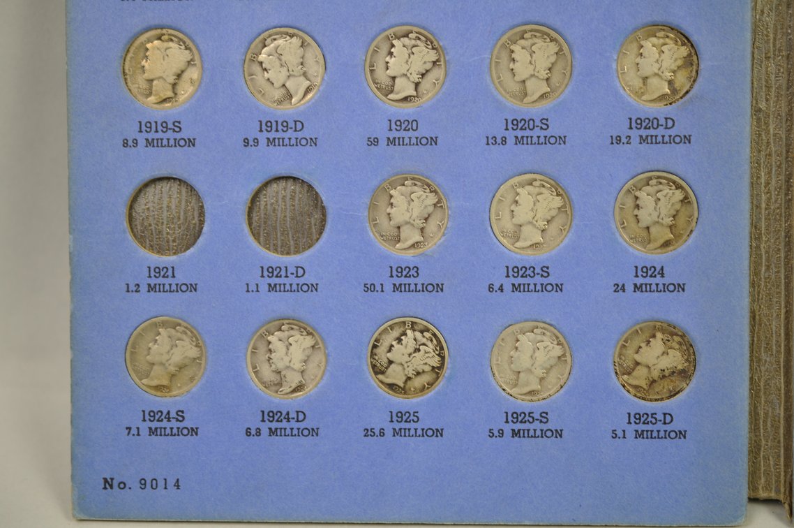 Mercury Head Dime Collection in Album, photo 2 of 9