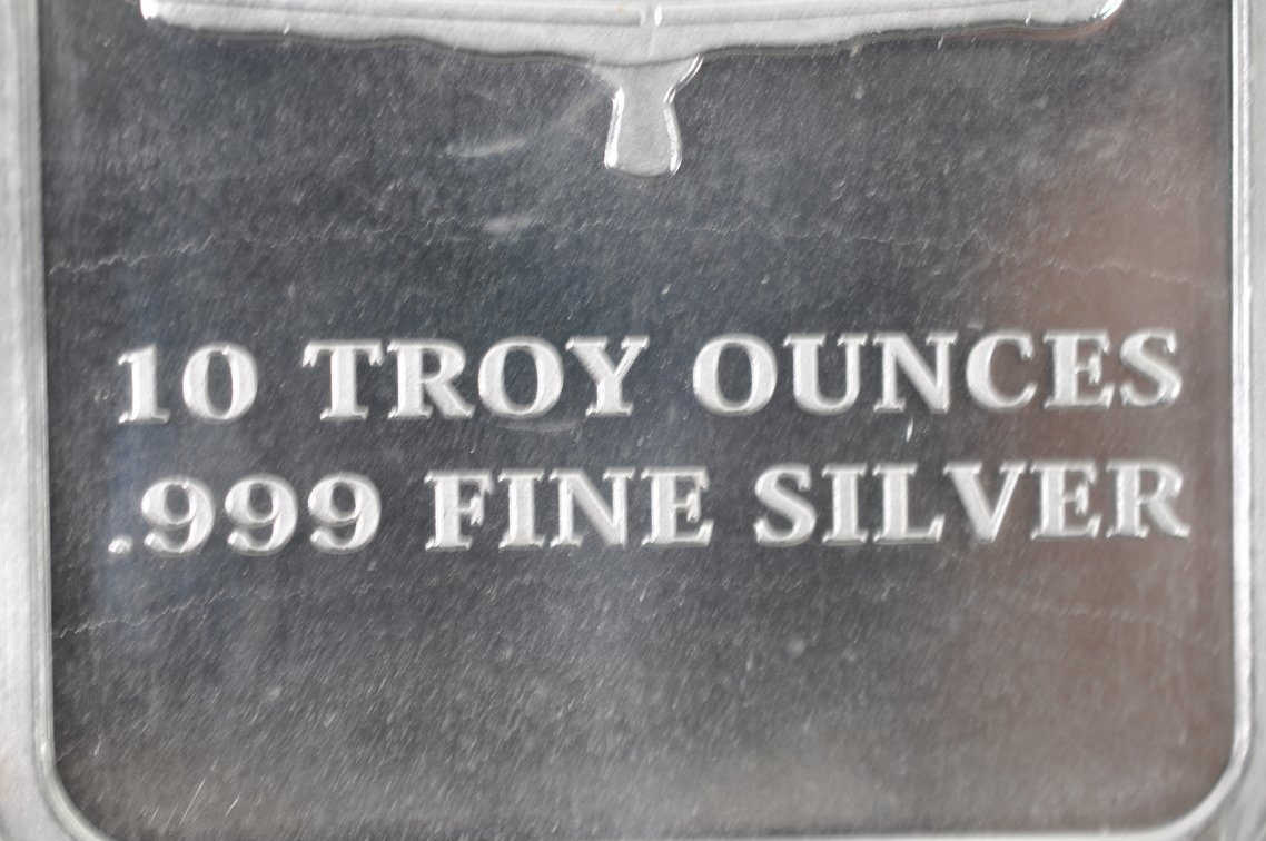 SD Bullion 10 ozt .999 Fine Silver Bar, photo 4 of 5