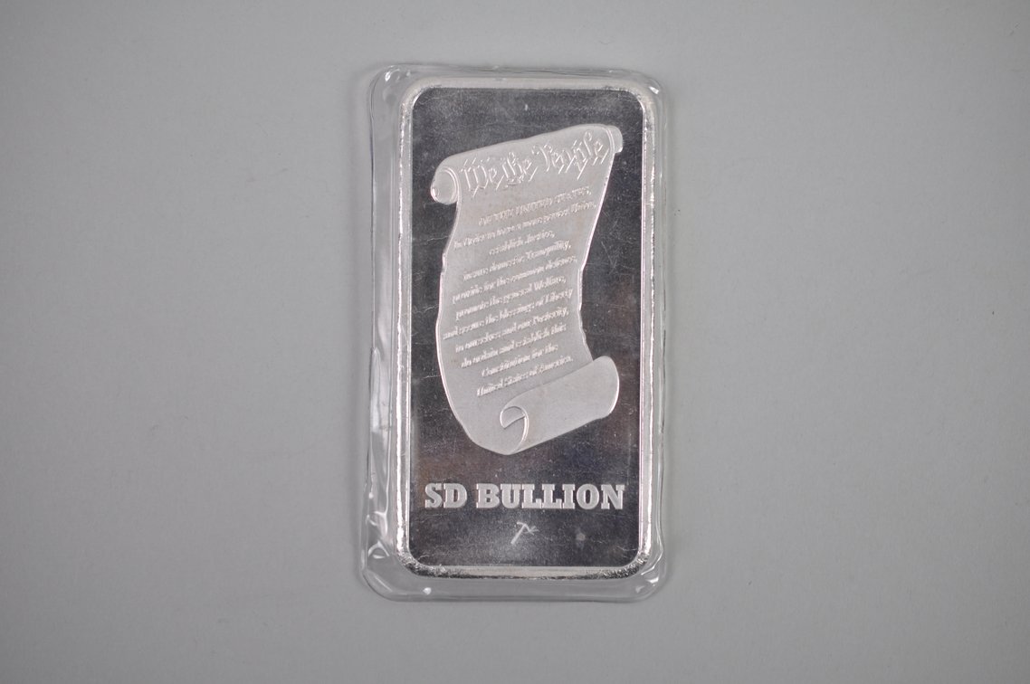 SD Bullion 10 ozt .999 Fine Silver Bar, photo 2 of 5