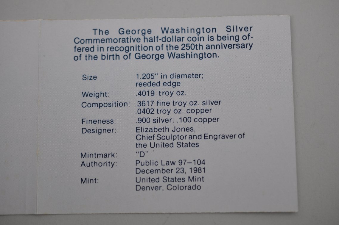 1982 George Washington Half Dollars, photo 7 of 8