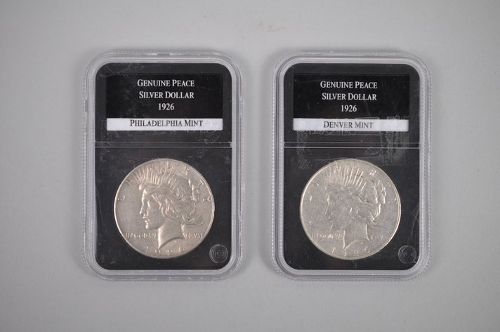 1926 Silver Peace Dollars Slabbed-PCS