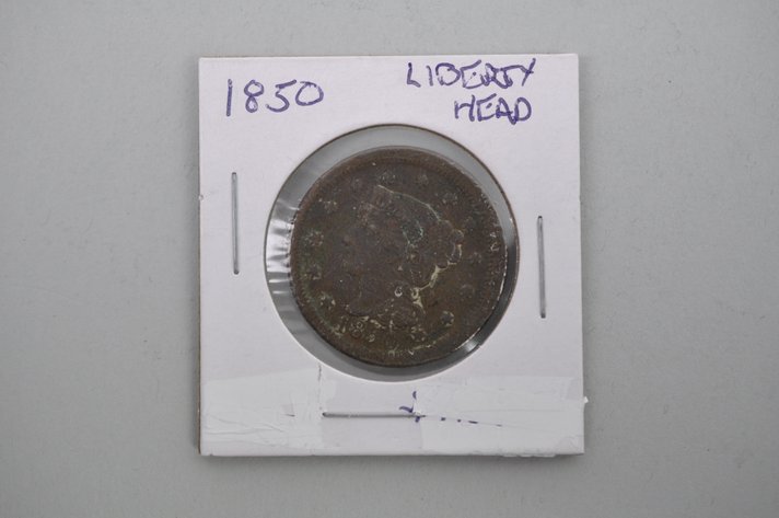 1850 Liberty Head Copper Penny