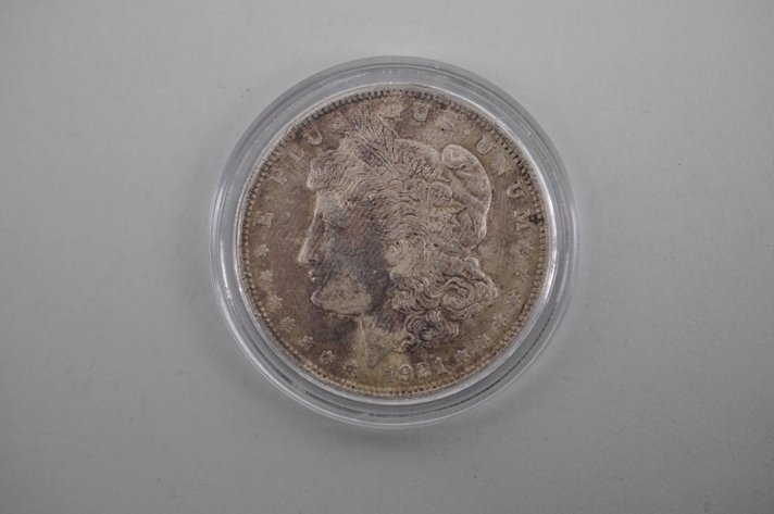 1921 Morgan Silver Dollar Encased