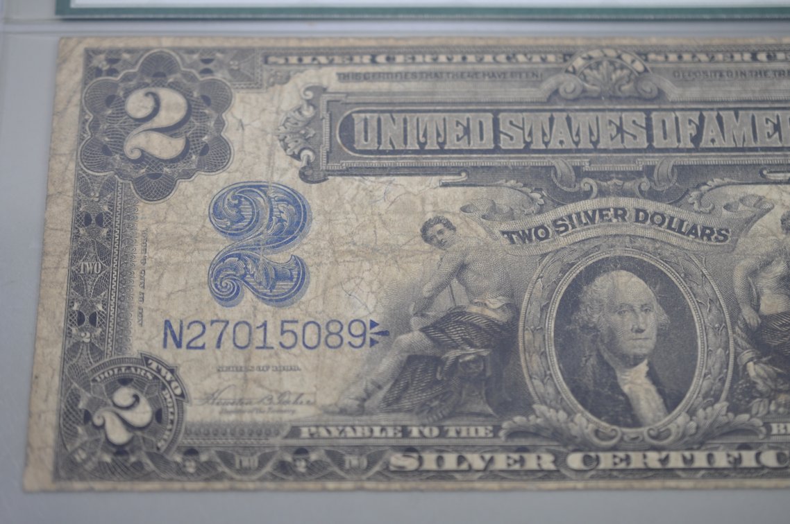1899 Two Dollar Silver Certificate United States Banknote, photo 3 of 6