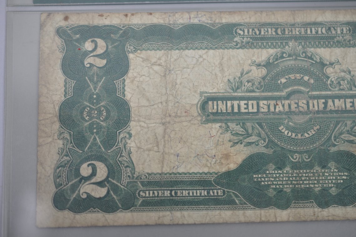 1899 Two Dollar Silver Certificate United States Banknote, photo 5 of 6