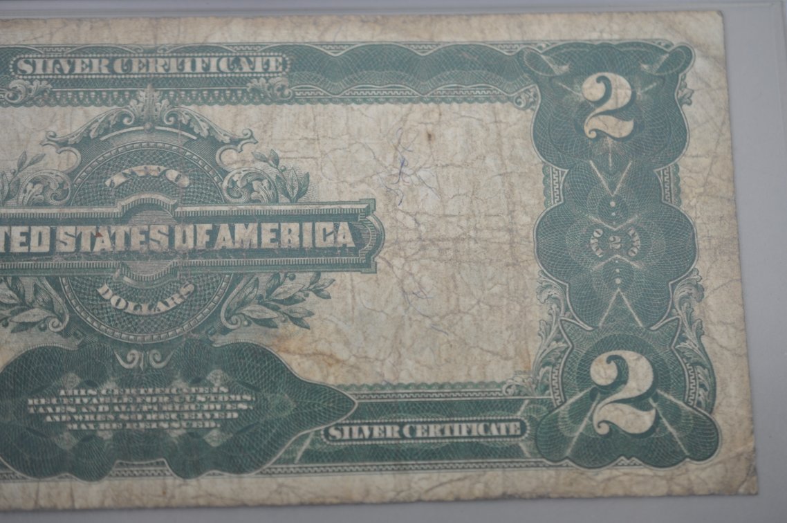 1899 Two Dollar Silver Certificate United States Banknote, photo 6 of 6