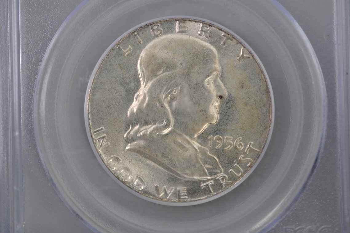 1956 Franklin Half Dollar- PCGS MS65, photo 3 of 4