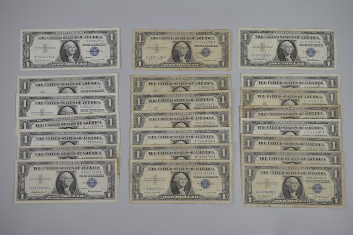 1957 One Dollar Silver Certificates