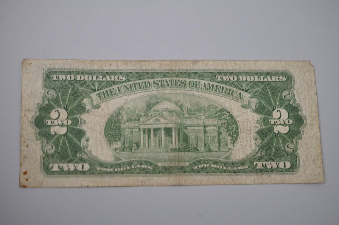 Two Dollar United States Notes Red Seal Bill 1928-1963, photo 6 of 8