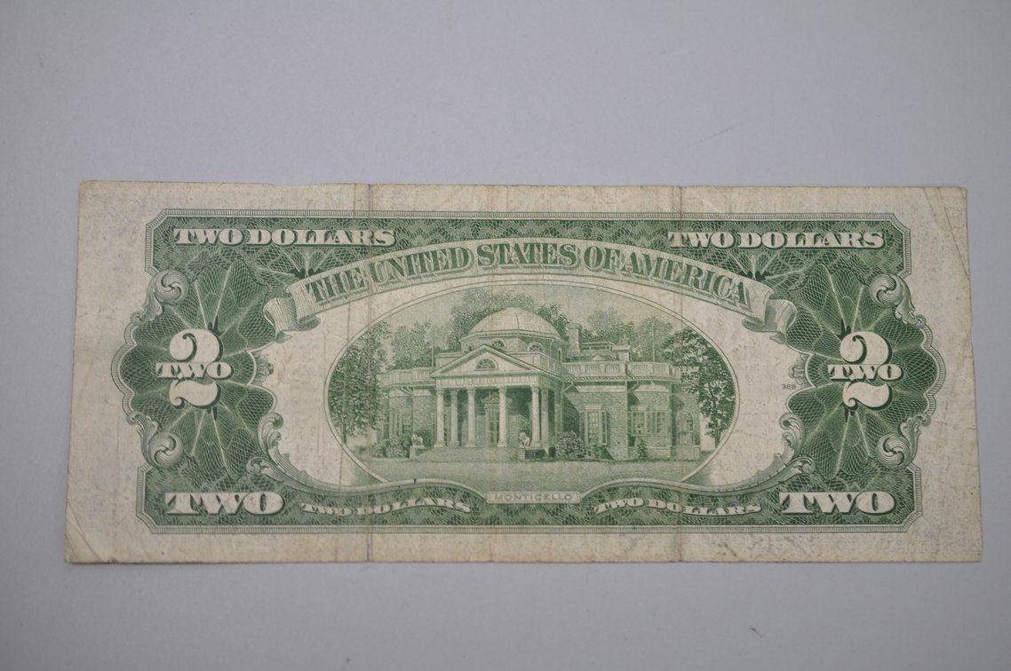 Two Dollar United States Notes Red Seal Bill 1928-1963, photo 4 of 8