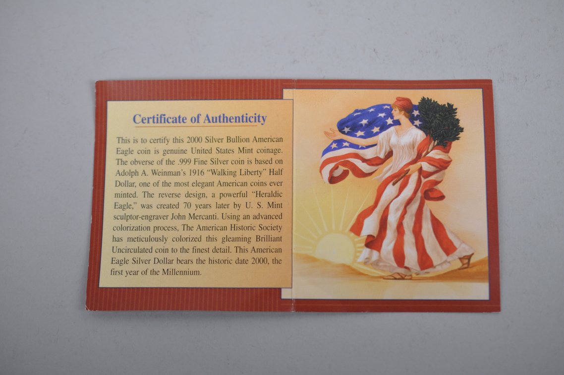2000 Colorized American Silver Eagle Proof, photo 4 of 4