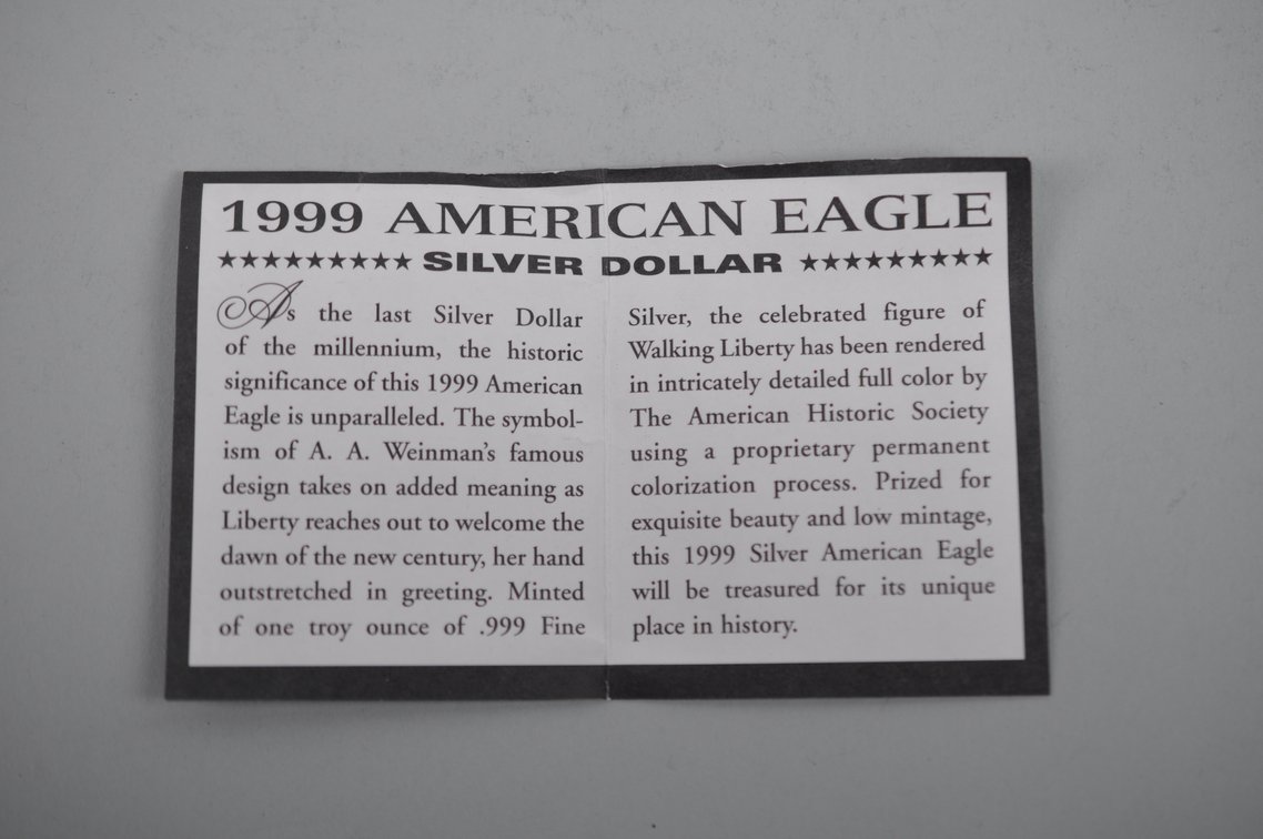 1999 Colorized American Silver Eagle Proof, photo 4 of 4