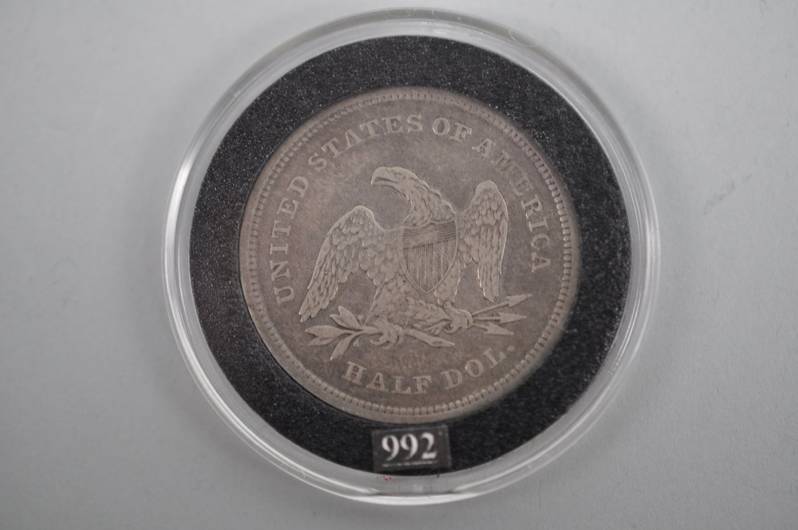 1859 Seated Liberty Half Dollar, photo 2 of 2