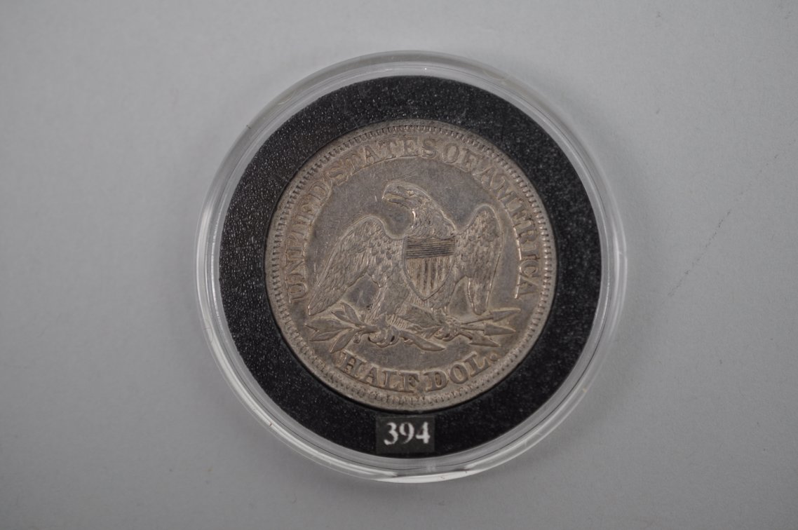 1845 Seated Liberty Half Dollar, photo 2 of 2